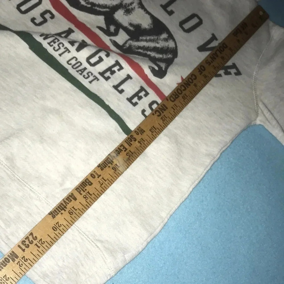FREEZE California Los Angeles West Coast heather gray long sleeve hoodie size S - Picture 8 of 8